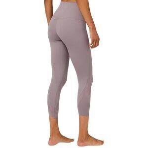 Lululemon Wunder Under Crop High Roll Down Scallop Luxtreme 23" Lunar Rock 10